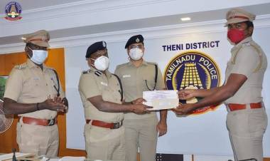 காவலர்களை பாராட்டிய திண்டுக்கல் சரக டி.ஐ.ஜி M.S.முத்துசாமி IPS 