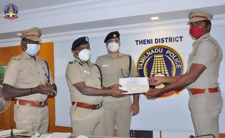 காவலர்களை பாராட்டிய திண்டுக்கல் சரக டி.ஐ.ஜி M.S.முத்துசாமி IPS 