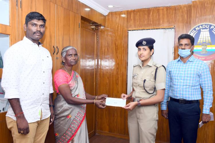 காவலருக்கு உதவிய  பெரம்பலூர் மாவட்ட காவல்துறையினர்...