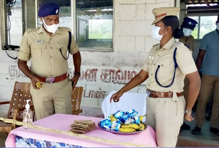 சோதனை சாவடியில் ஆய்வு மேற்கொண்ட மாவட்ட கண்காணிப்பாளர் மணிவண்ணன் IPS...