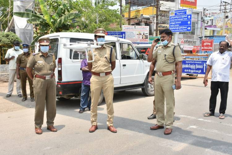 ட்ரோன் கண்காணிப்பு கேமராக்கள் மூலம் கண்காணிக்கும் நெல்லை மாநகர காவல்துறை...