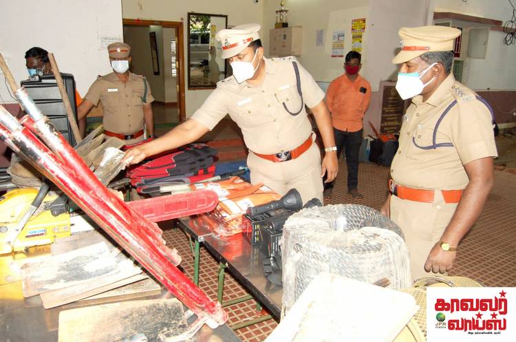 மாவட்ட ஆயுதப்படையில்  மதுரை மாவட்ட காவல் கண்காணிப்பாளர்   V.பாஸ்கரன் அவர்கள் ஆய்வு 
