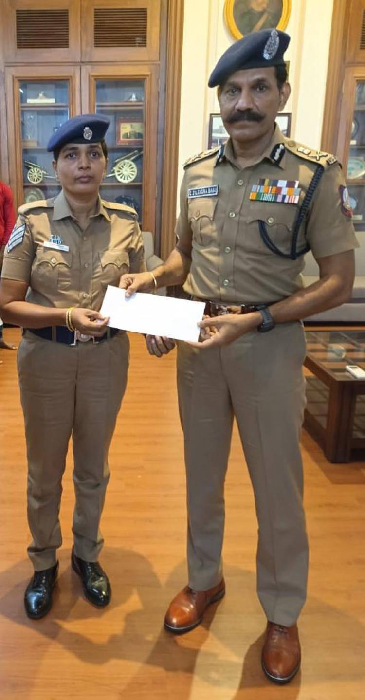 தமிழ்நாடு காவல்துறையின் பெண் தலைமை காவலருக்கு தேசிய குற்ற ஆவண காப்பகத்தின் விருது…
